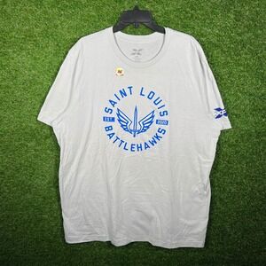 XFL Saint Louis Battlehawks‎ Mens 2XL Grey Graphic T-Shirt Short Sleeve 2020